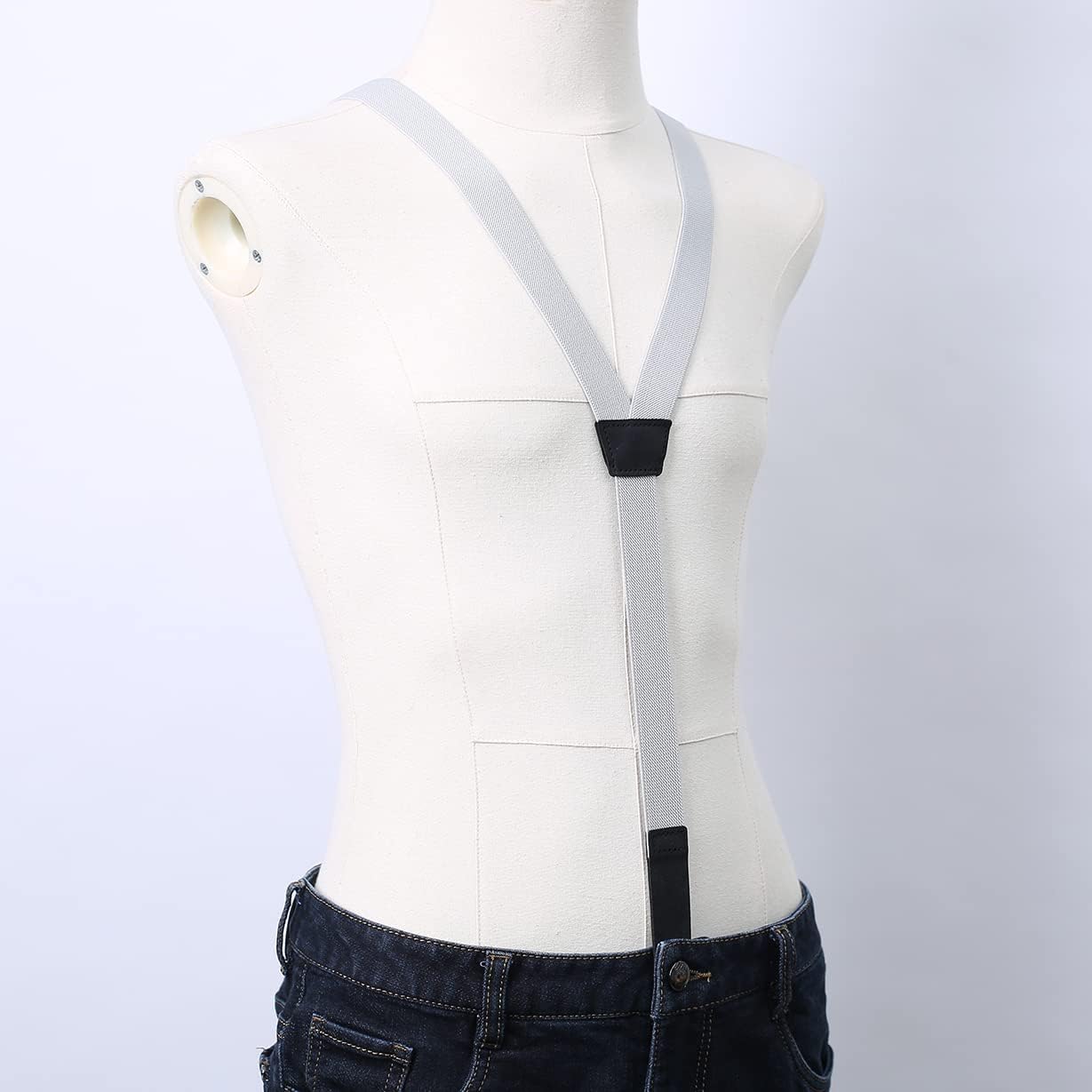 Y Back Hidden Suspenders for Men, Invisible Suspender for Untucked Men Adjustable Under the Shirt Suspenders
