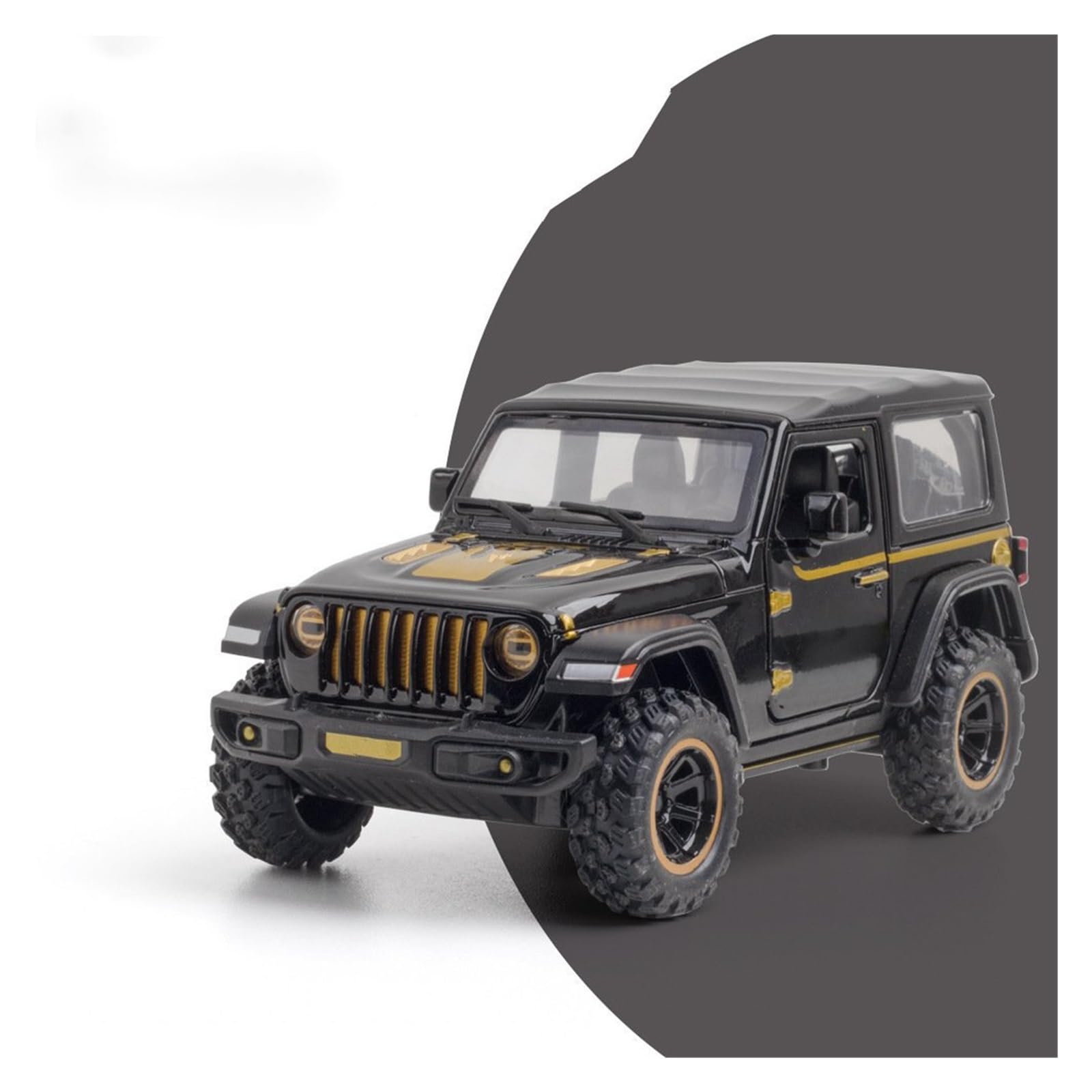 BANKOTO Diecast Car 1:32 For Wrangler For Rubicon Alloy Car Model Diecast Collect Hobby Decoration Collectible Model(Black)