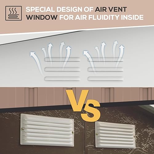 Vista 120 de AECOJOY Cobertizo de almacenamiento de metal de 8 x 6 pies para exteriores, cobertizos de acero de 6 x 8 pulgadas y almacenamiento al aire libre