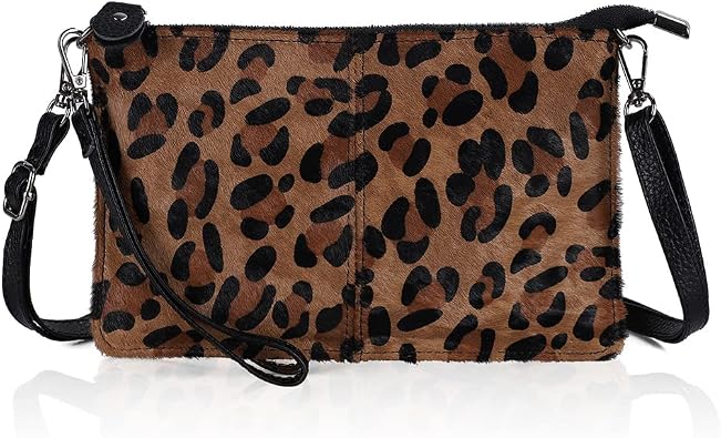 befen Small Genuine Leather Crossbody Bags for Women Wristlet Clutch Wallet