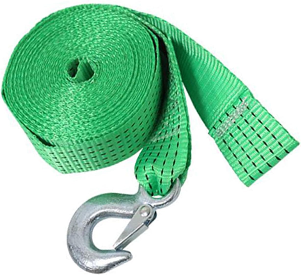 Winch Strap with Hook for Towing Vehicles Replacement Heavy Duty Strap Boat Trailer Accessories 19.7/26.2/32.8ft