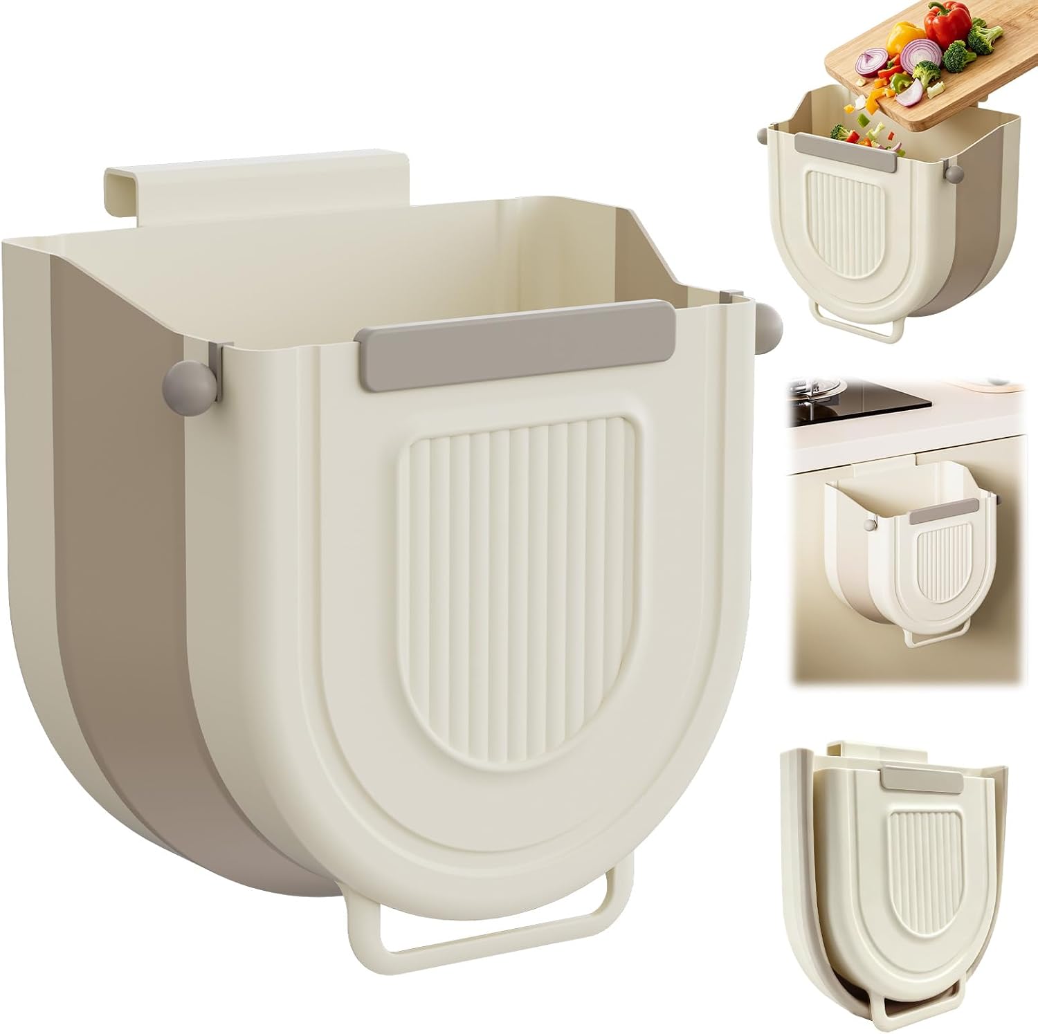Poubelle de Cuisine Suspendue 10L Pliante COLEESON