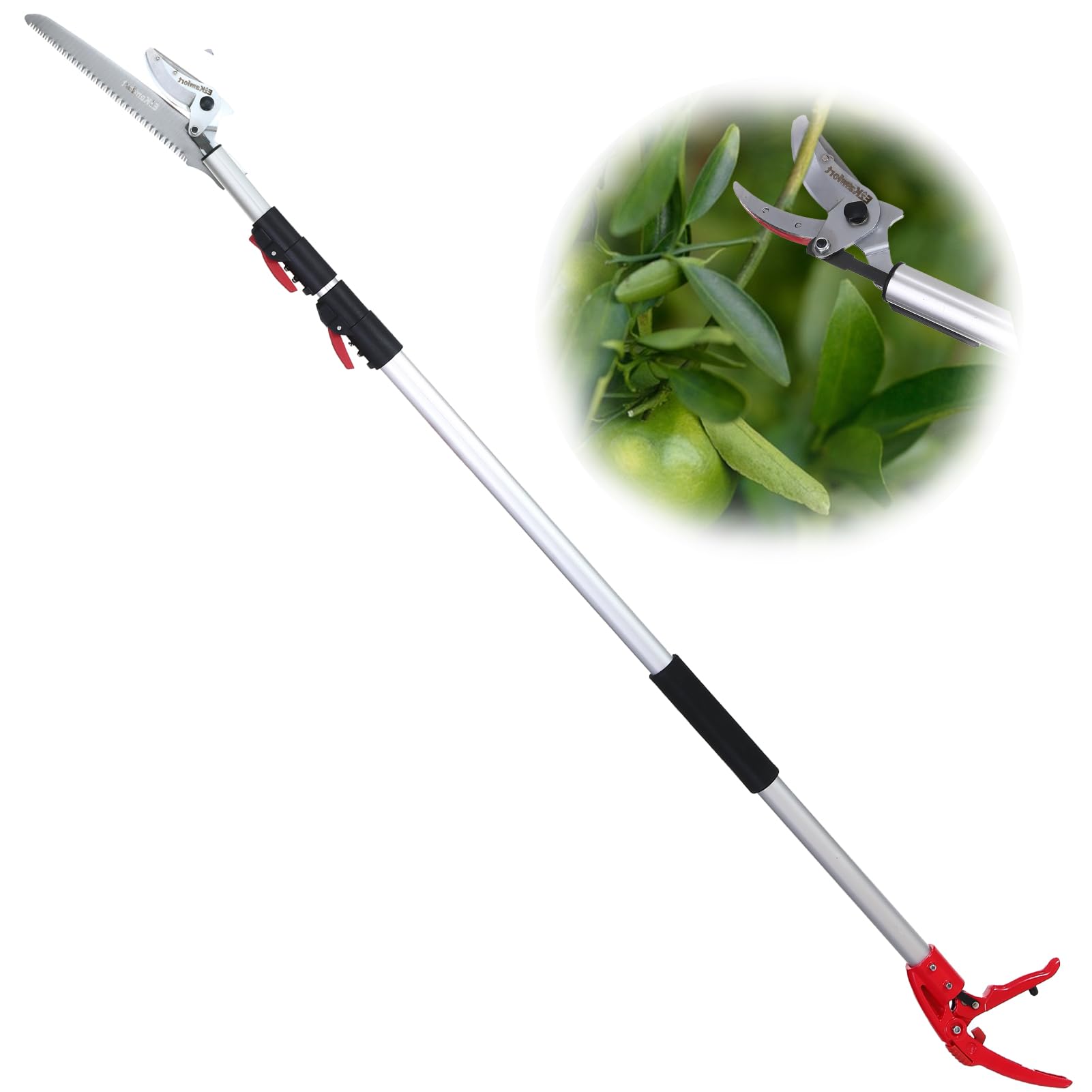 Podadora de árboles, 140 cm-300 cm, telescópica de largo alcance, resistente, con cuchillas de repuesto, ideal para quitar ramas altas y recoger frutas