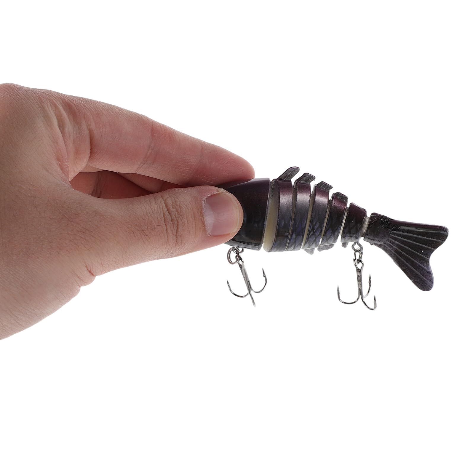 SUPVOX Kit 10 Esche da Pesca Segmentate Swimbait 10 Cm in Plastica Rigida, Esche Artificiali Multisezione per Pesca in Lago, Fiume e Mare, Esca da Nuoto per Black Bass e Pesci