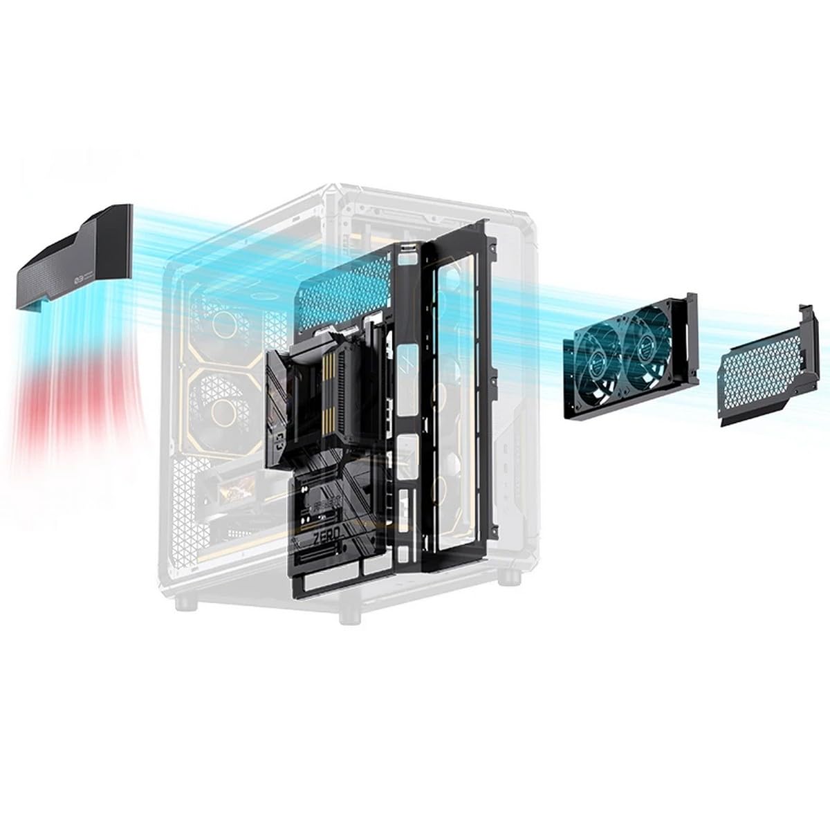 Jonsbo X400 Gray Midi-Tower PC-Geh?use ATX Back-Connect Tempered Glass Grau