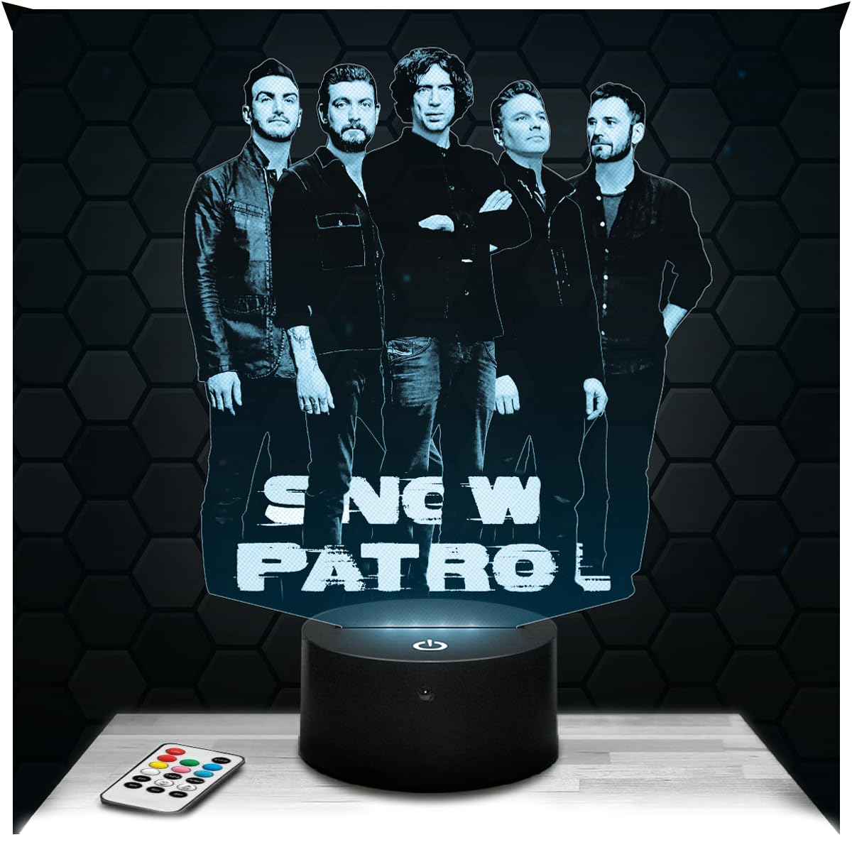 Lampephoto.fr - 3D Lamp S. Patrol British Rock Band, Touch LED Night Light, 3D Hologram Effect, Christmas Birthday Gift Idea for Men and Women, Bedroom Decoration Object