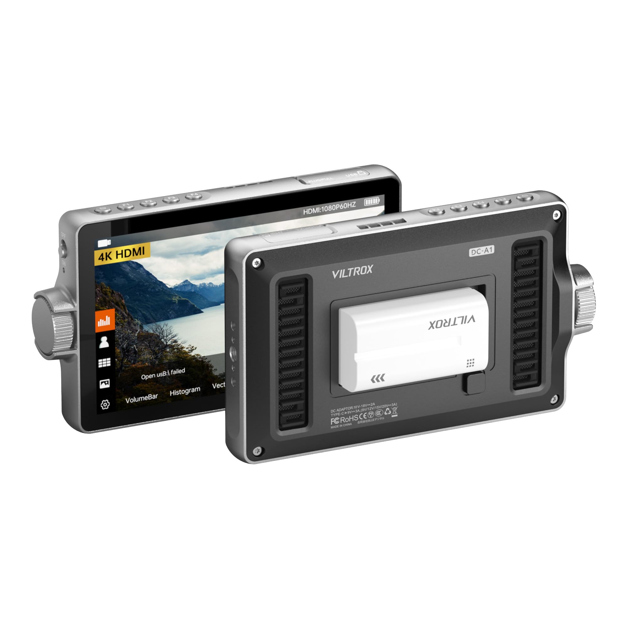VILTROX ミラーレス一眼　外付けモニタ Amazon | VILTROX DC-A1 7インチ 高輝度2800nit カメラ