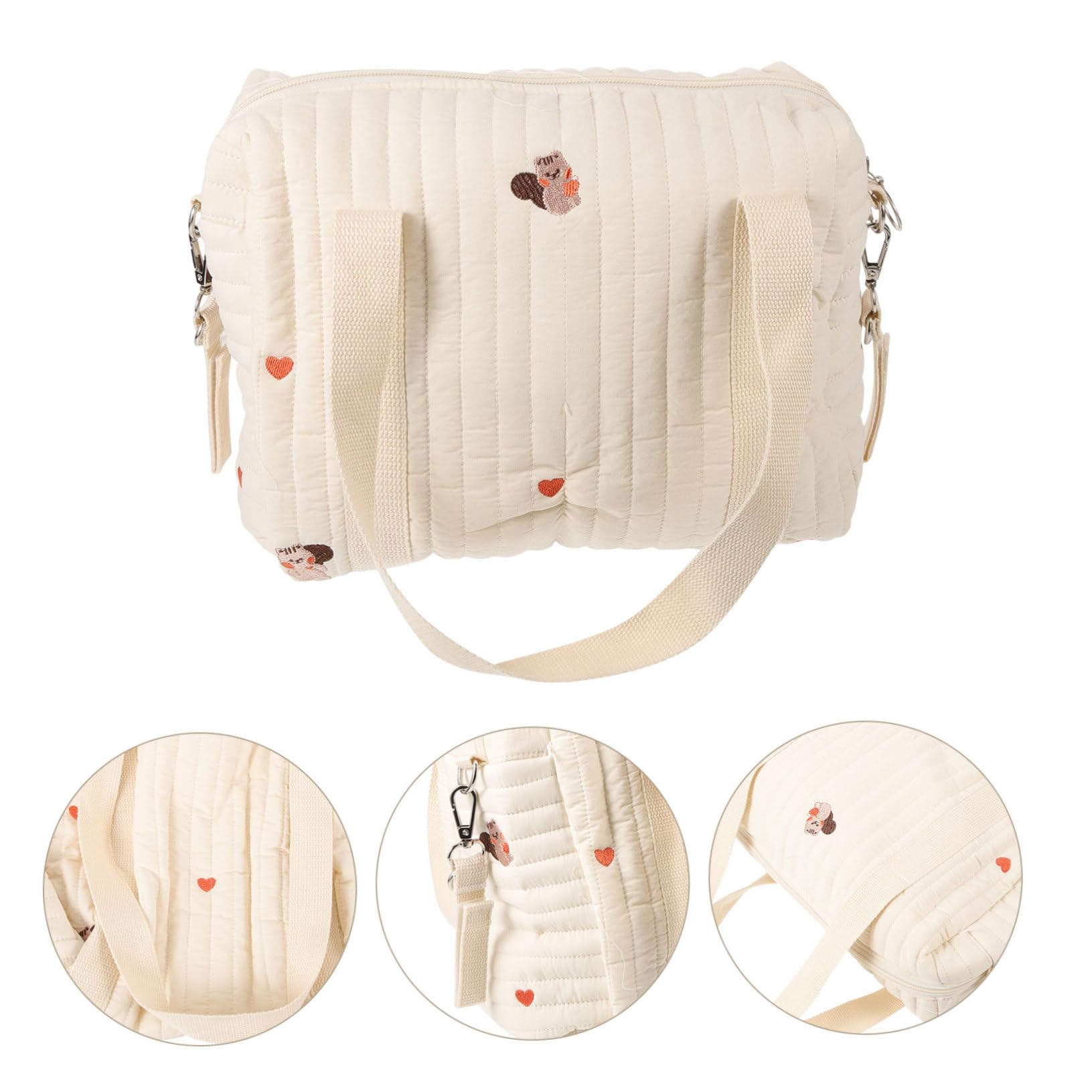 Sosoport Borsa Portapannolini in Cotone, Comoda e Portatile, da Viaggio, Aggancio al Passeggino e Spazio per Pannolini