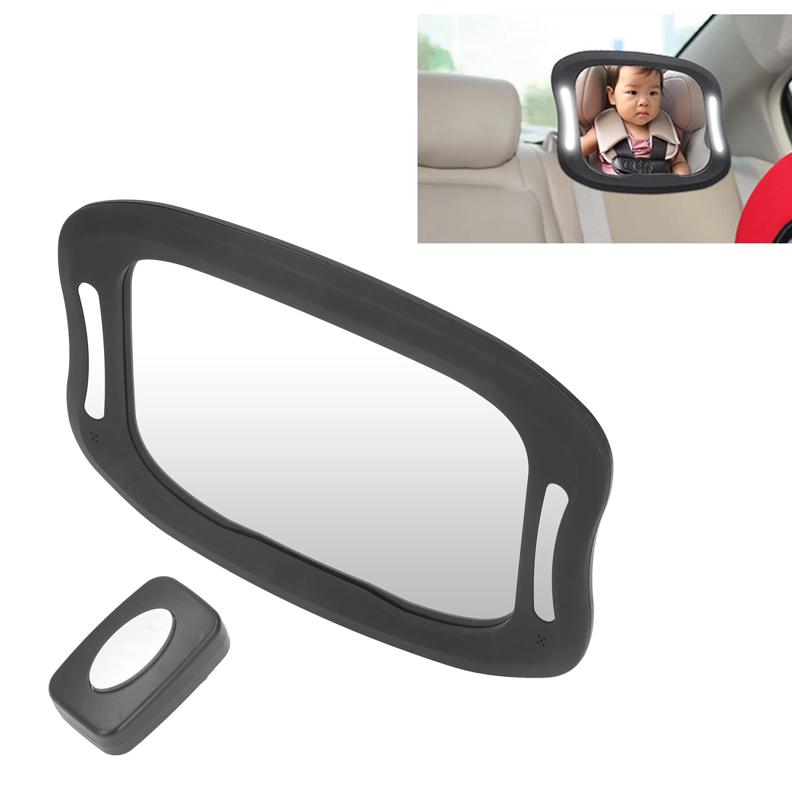 Espejo de coche para bebé para asiento trasero, espejo de asiento de coche para bebé, vista cristalina de seguridad, espejo retrovisor irrompible para bebé para ver a los bebés, bebés, niños y niños m