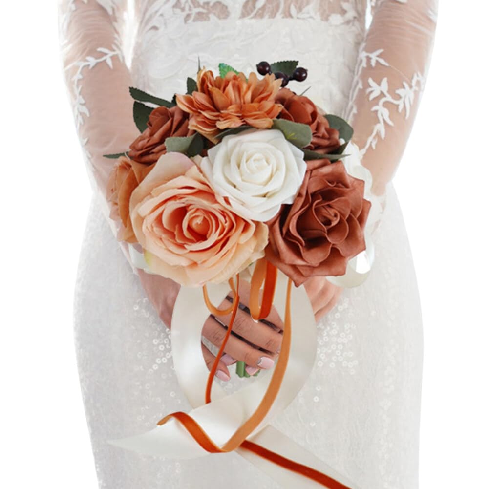 Bouquet de mariée artificielle iSpchen pour sceller votre amour éternel