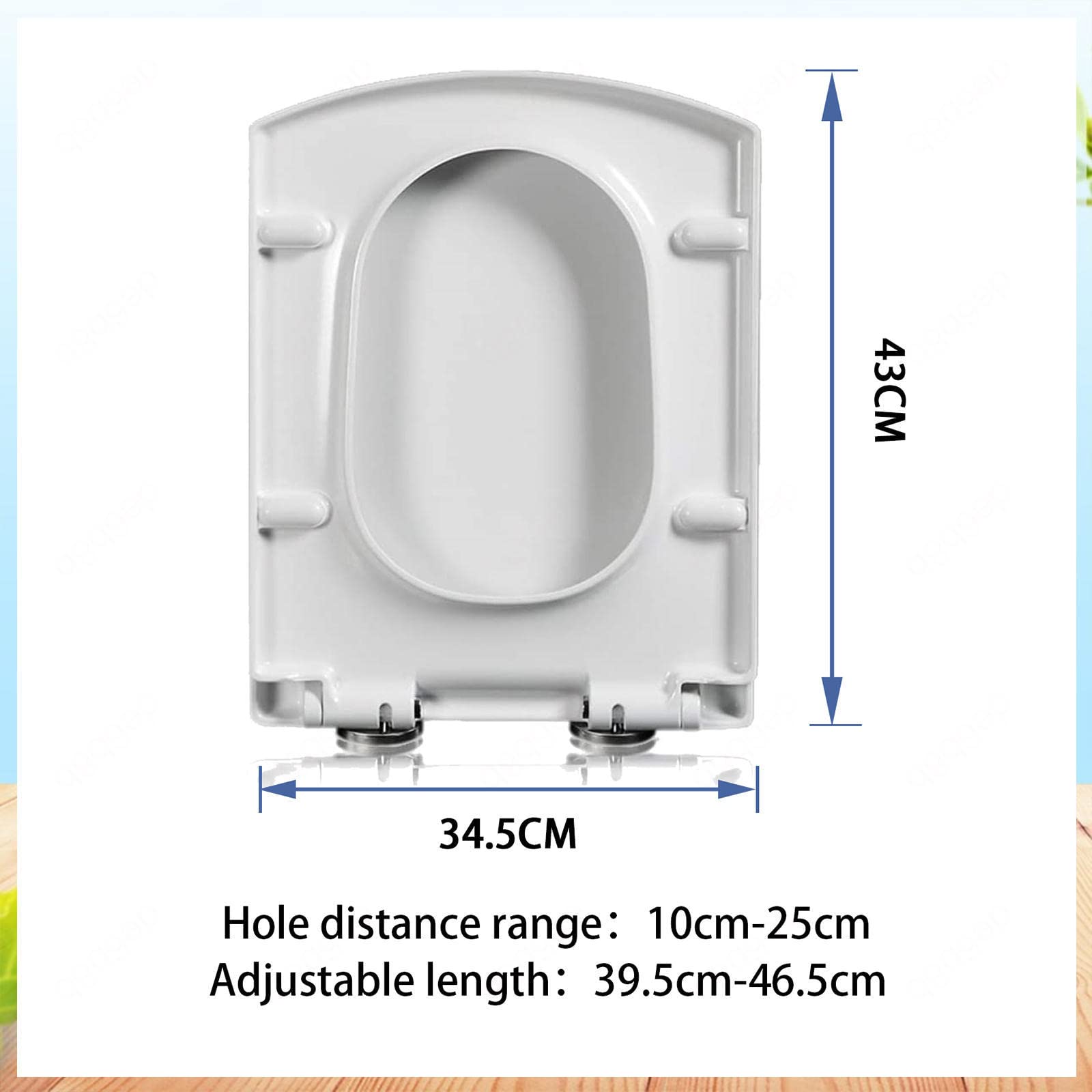 Sedile WC Soft Close Sedile WC Sedili WC Soft Close Bianco Sedile WC Quadrato Chiusura Ammortizzata Coperchio WC Antibatterico Forma Quadrata, sgancio rapido per Una Facile Pulizia