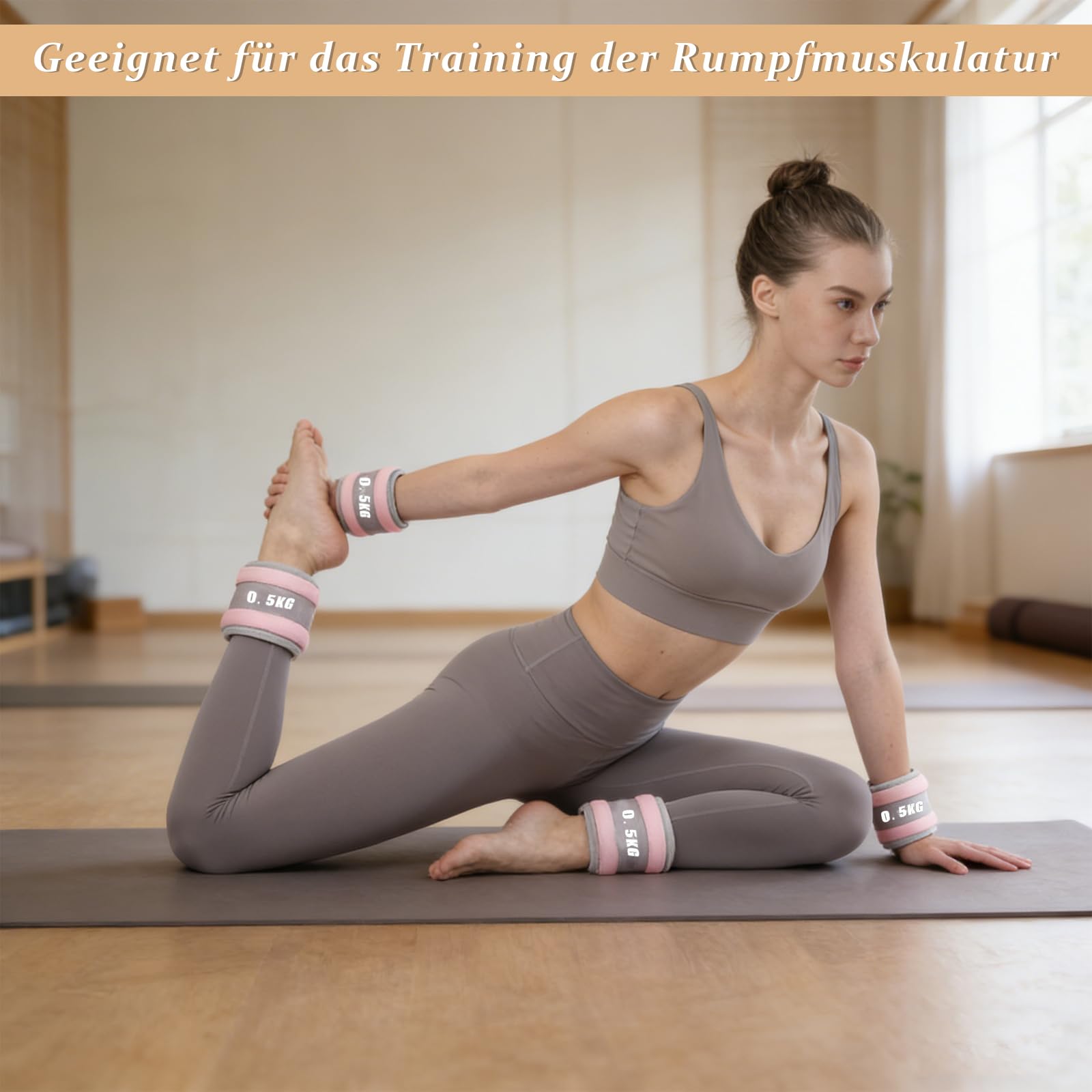 Gewichtsmanschetten, 2er Set Wrist Weights, Ankle Weights, Verstellbares Fußgelenkgewichte Set, Handgelenk Gewichte, Gewichte für Beine und Arme, für Pilates, Bewegung, Yoga Tanzen
