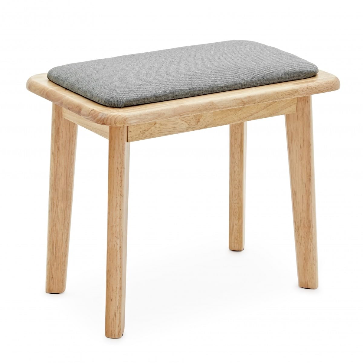 gear4music Banqueta de Piano Moderna, Light Oak | Taburete elegante y cómodo en madera maciza, construcción robusta y duradera, cojín acolchado revestido en tela