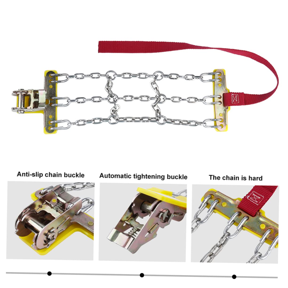 PRETYZOOM Cadenas De Nieve Antideslizantes Para Neumáticos De Automóviles Cadenas De Seguridad Para Vehículos Suv Y Camiones Protección Efectiva 2 Piezas X 4