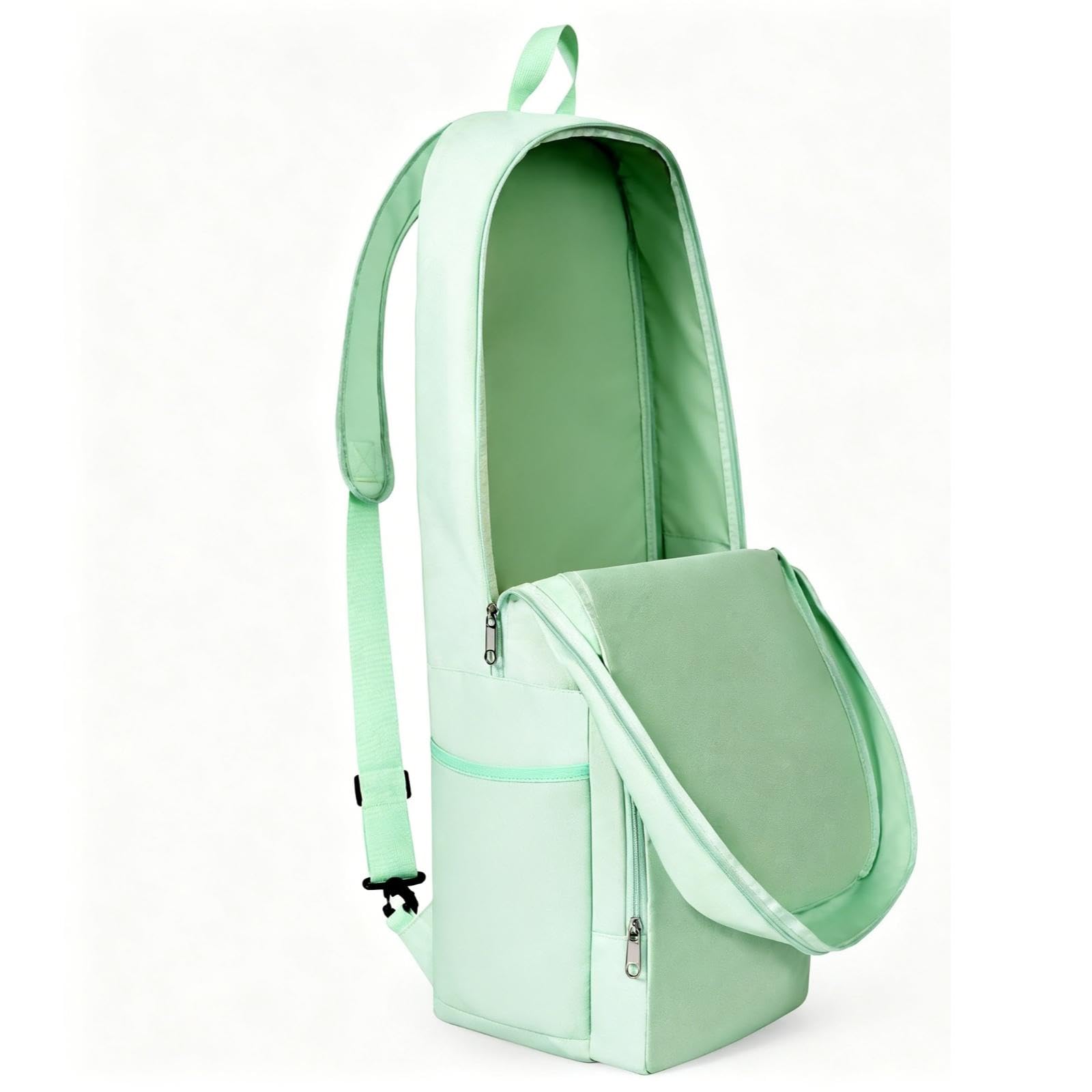 Exercise Mat Bag Adjustable Shoulder Strap Fitness Mat Backpack Hands Light Green-image-37