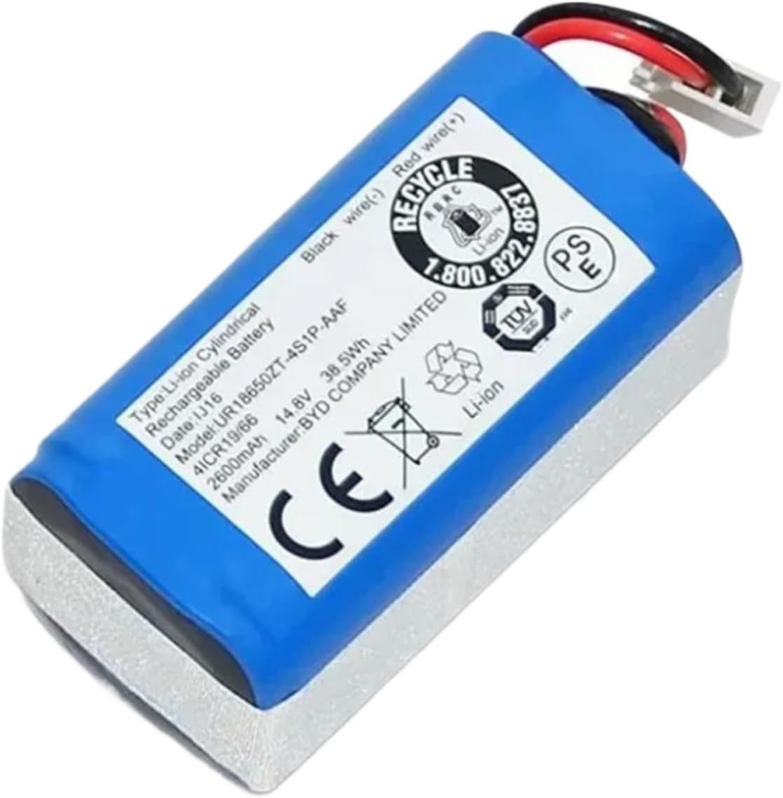 14.8V 2600mah 14.4V Lithium Battery，Compatible for ILIFE，for A4 A4s V7 A6 V7s Plus Robot Vacuum Cleaner Spare Parts Replacement(2600mAh)