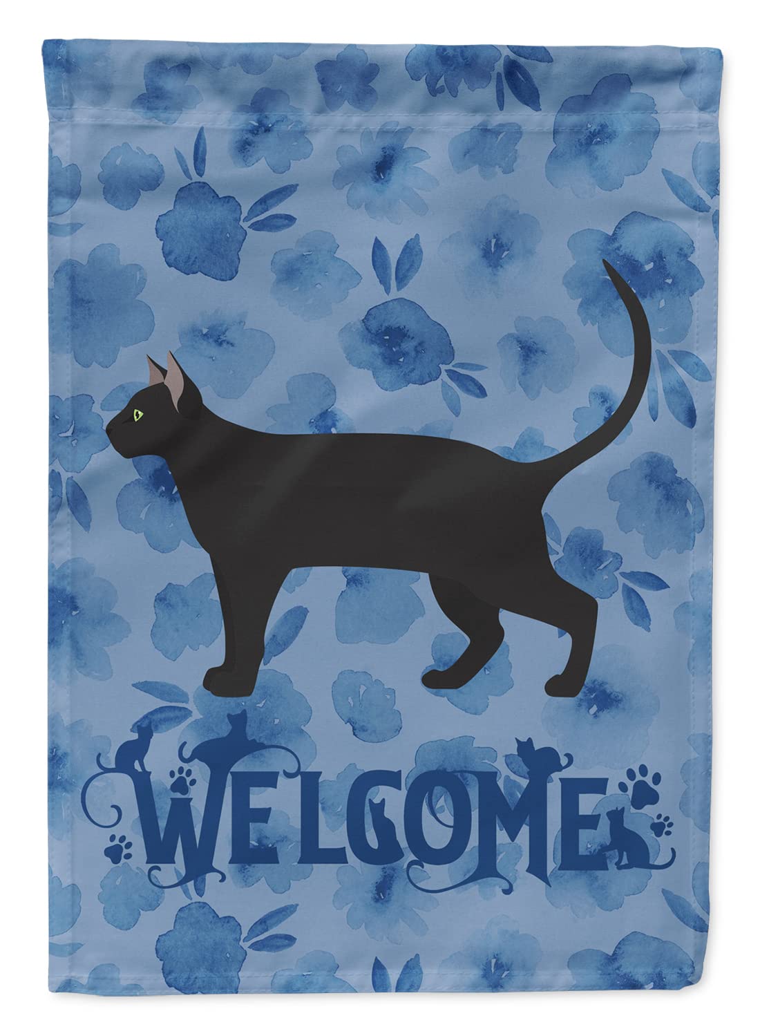 Drapeau de bienvenue chat Pantherette grand modèle en toile imprimée multicolore CK4943CHF