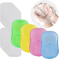 Folhas de papel de sabonete, 400 folhas, mini caixas de sabão descartáveis portáteis para viagem, lavagem à mão, tiras de papel de limpeza para escola, acampamento, caminhadas, cuidados com os