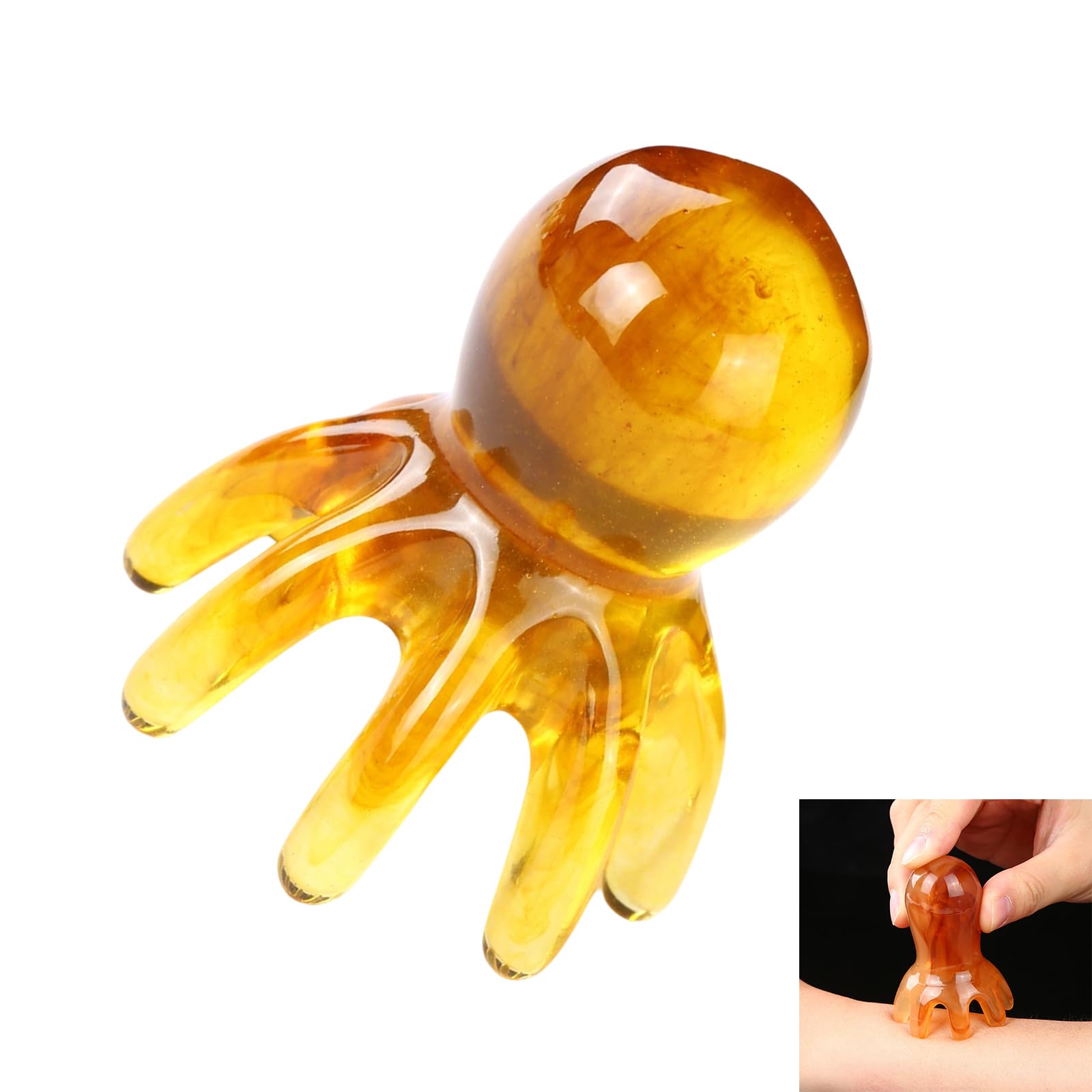 Amazon | ハンドヘルドオクトパス頭皮マッサージャー8テンタシル
