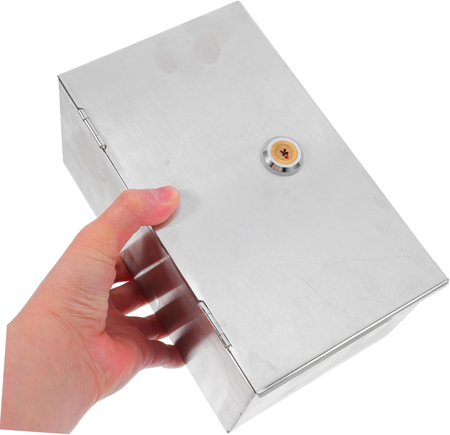 Uonlytech Stainless Steel Electrical Outlet Cover Lockable Socket Box Outdoor Electrical Lock Case for Wall Sockets