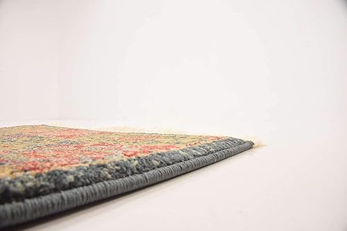 Miniatura 8 de Unique Loom Palace Collection - Alfombra de área Jefferson (2 pies x 6 pies 1 pulgada, azul marinorojo)