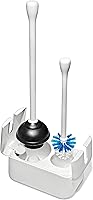 OXO Good Grips Toilet Brush & Plunger Set with Space-Saving Canister - Stylish Bathroom Storage Solution