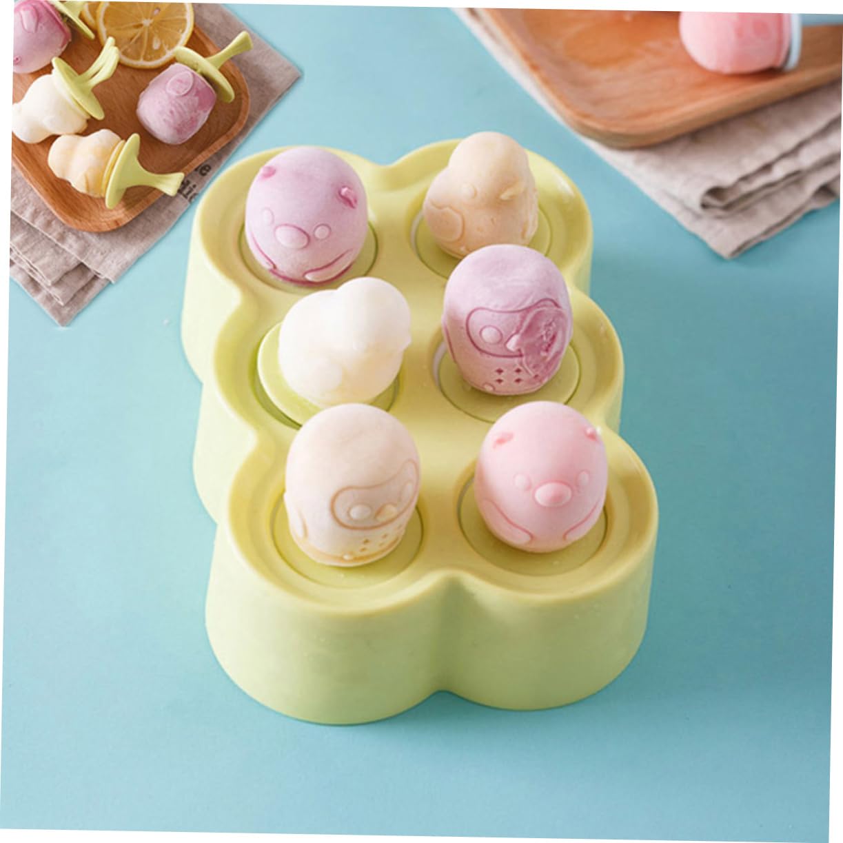 BESTYASH 4ensembles Moules à Glace Silicone Maison Forme Animal Pour Bâtonnets Glace Et Glaçons