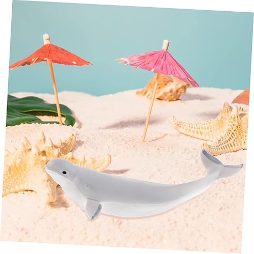 Miniatura 7 de TOYANDONA Beluga Model Toy Children Whale Toy Artificial Whale Ornament sea Creatures Toys Whale Recognition Model White Shark Model Mini sea Animal