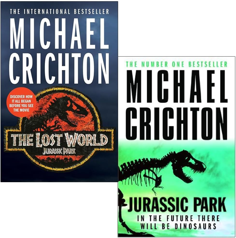 Michael Crichton Collection 2 Books Set (The Lost World, Jurassic Park)