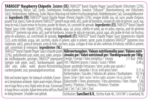 Tabasco Chipotle Sauce, Raspberry, 5 Ounce