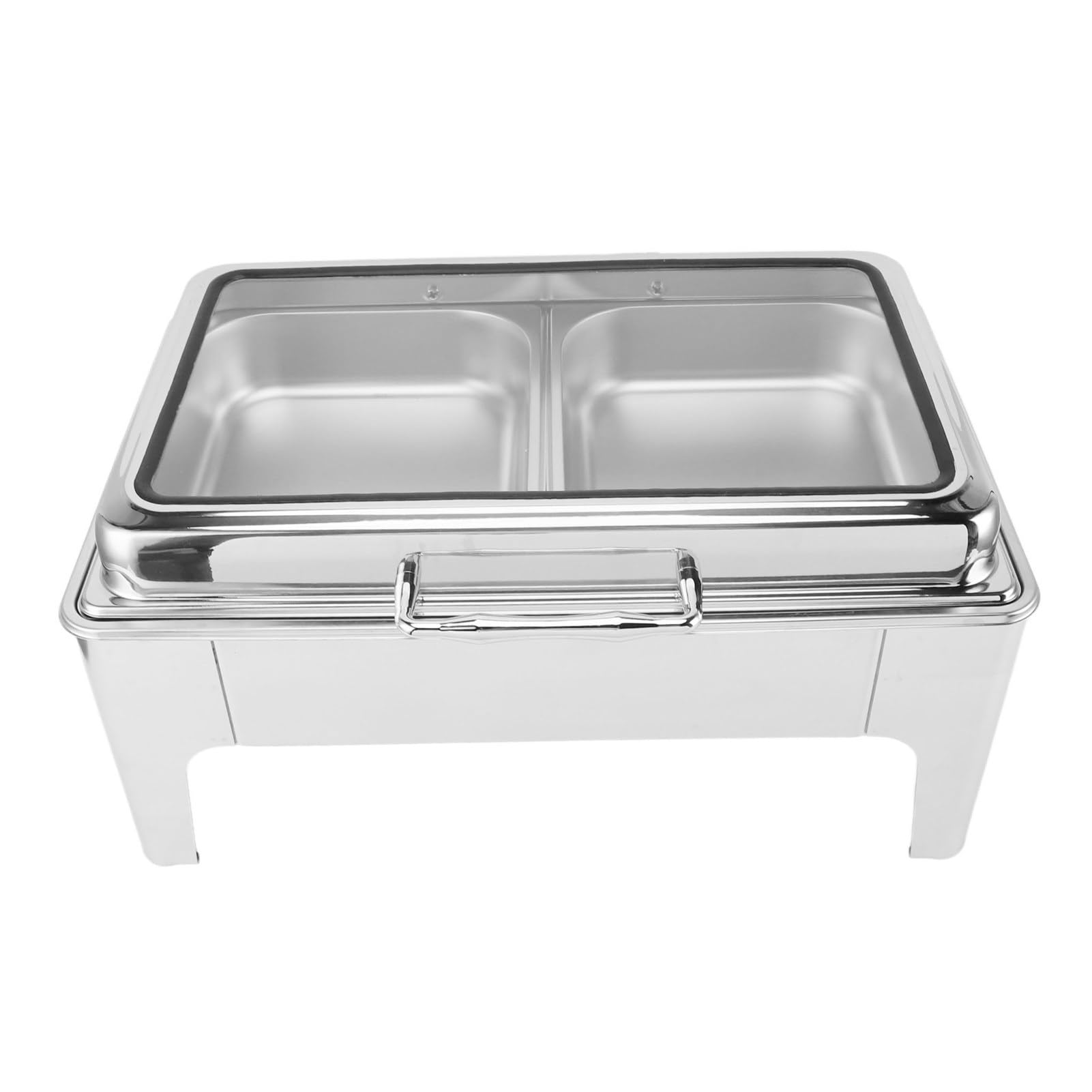 Stal Nierdzewna -chafet -Buffet Zestaw Serwerów, 9L Buffet Płyty otworają (2 przedziały)
