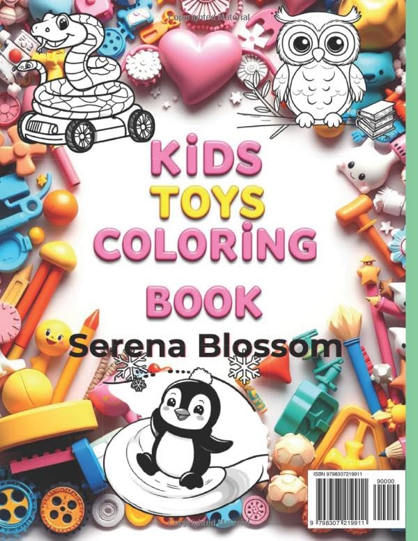 My Creative Toy's Box: A Delightful Coloring Book: 50 Toys for Kids to Color and Play image 3
