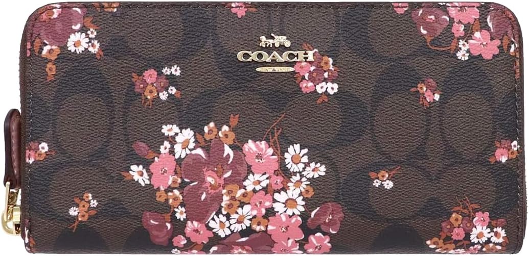 極美品✨ COACH コーチ 長財布 ラウンドファスナー シグネチャー 花柄 Amazon | [BAG＼MAKERS＼TOKYO] レディース 長財布PVC花