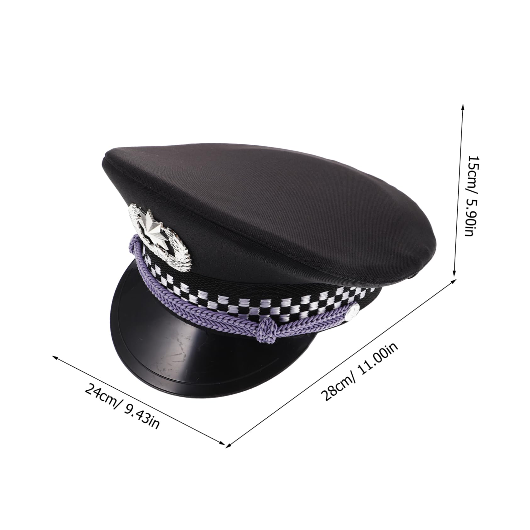 FRCOLOR Halloween Captain Hat Men's Adjustable Pilot Cap for Airline Yacht Captain Pirate Costumes Adult Stylish Theme Party Accessory