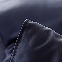 Vista 124 de ROSGONIA Juego de edredón tamaño Queen, color gris carbón, 3 piezas (1 edredón gris oscuro y 2 fundas de almohada) para todas las estaciones, ropa