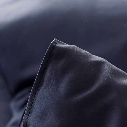 Miniatura 124 de ROSGONIA Juego de edredón tamaño Queen, color gris carbón, 3 piezas (1 edredón gris oscuro y 2 fundas de almohada) para todas las estaciones, ropa