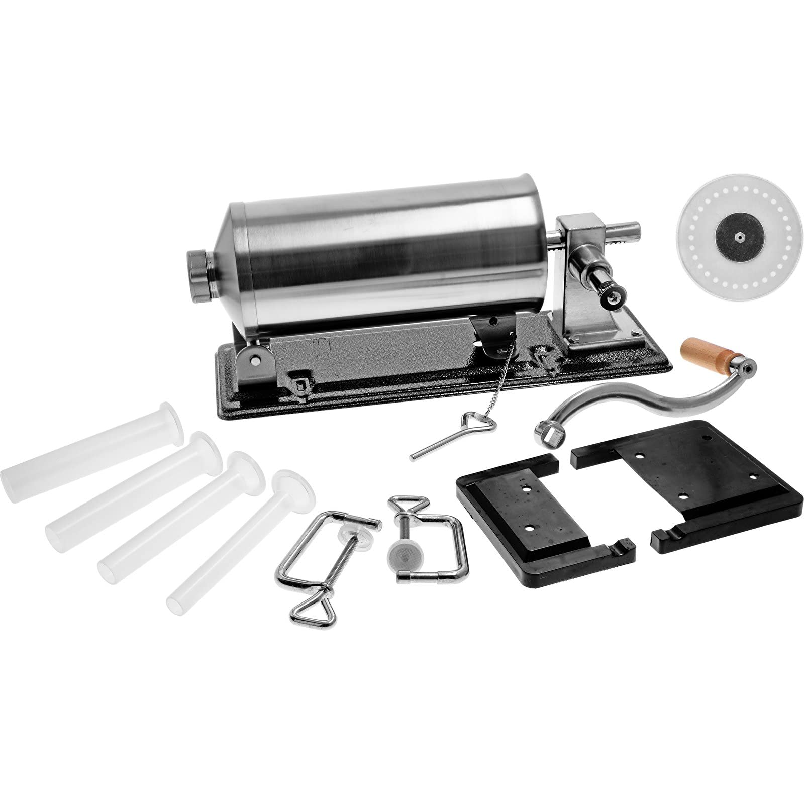 BROWIN® Manuell Wurstfüller aus Edelstahl 311004 | 4 kg horizontale Wurstmaschine | Wurstfüllmaschine für Küche und Restaurants | Wurstpresse | Machine für hausgemachte Wurst, Cevapcici und Cannelloni
