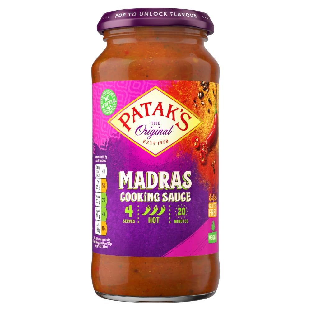 Pataks Madras Hot Cooking Sauce, 450g