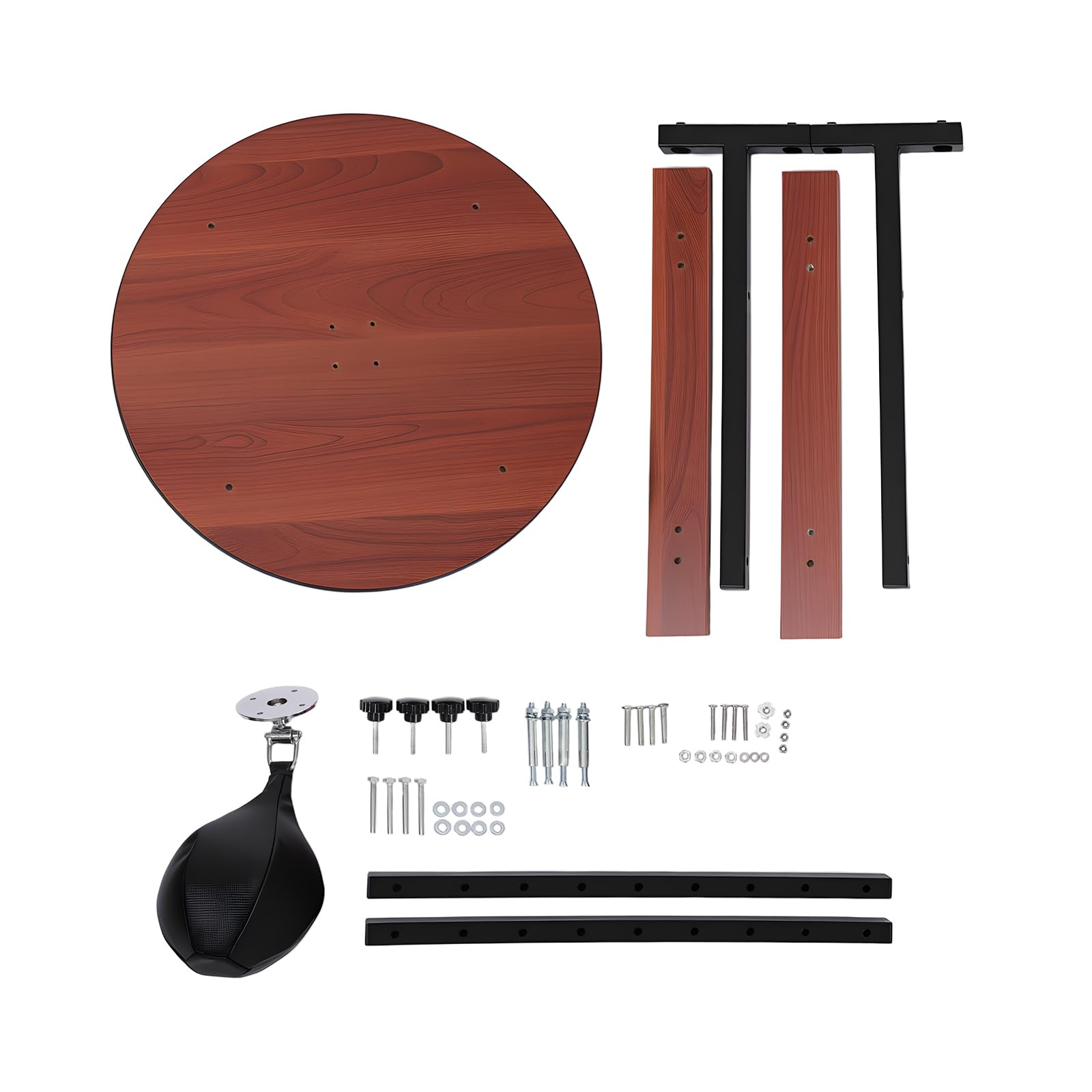 Speed Bag Plataforma Kit de plataforma, altura ajustable, juego de plataforma profesional con bolsa de velocidad y placas de fijación, rotación de 360°, capacidad de carga de 100 kg para el
