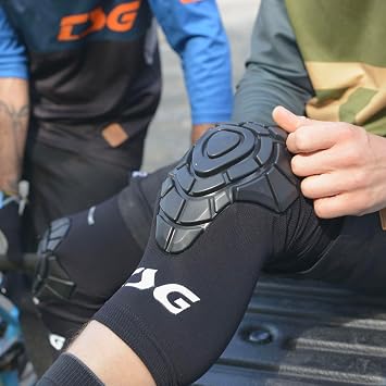 TSG Knee Sleeve Joint, Crash Protection, Bicycle, Skating, Lycra Sleeve, Softshell, PU Foam Padded, Lightweight, Flexible, Anti Slip, Washable, All Mountain, Trail, Swiss Design, Black
