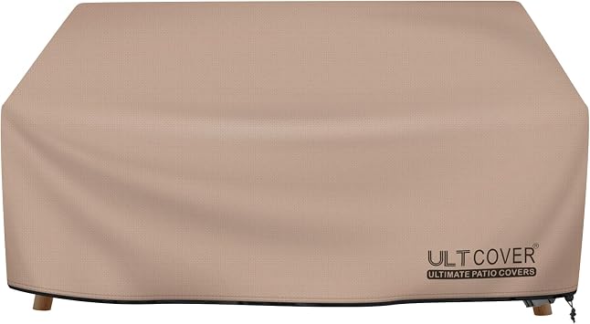 ULTCOVER Waterproof Patio Sofa Furniture Cover 62W x 40D x 35H in | Heavy Duty 600D Polyester, UV Resistant, Fits Outdoor Deep Seat Bench, Loveseat & Couch