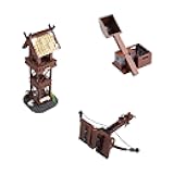 WOPLQA Medieval Castle Building Collection, Weapons - Arrow Tower, Crossbow, Slingshot