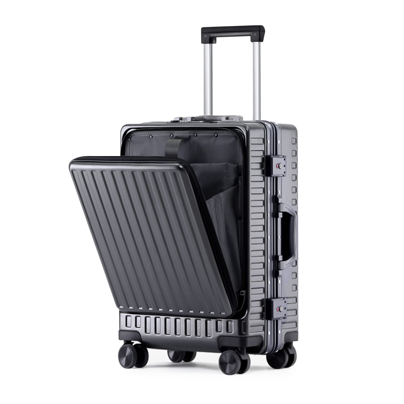 diwolorCarry On Suitcases with Front Laptop Pocket,Carry-On Luggage with Aluminum Frame,Hardside USB Charging Port Luggage,3 TSA Lock Suitcase, Carry-on 20-Inch, Carryon Luggage With Spinner Wheels