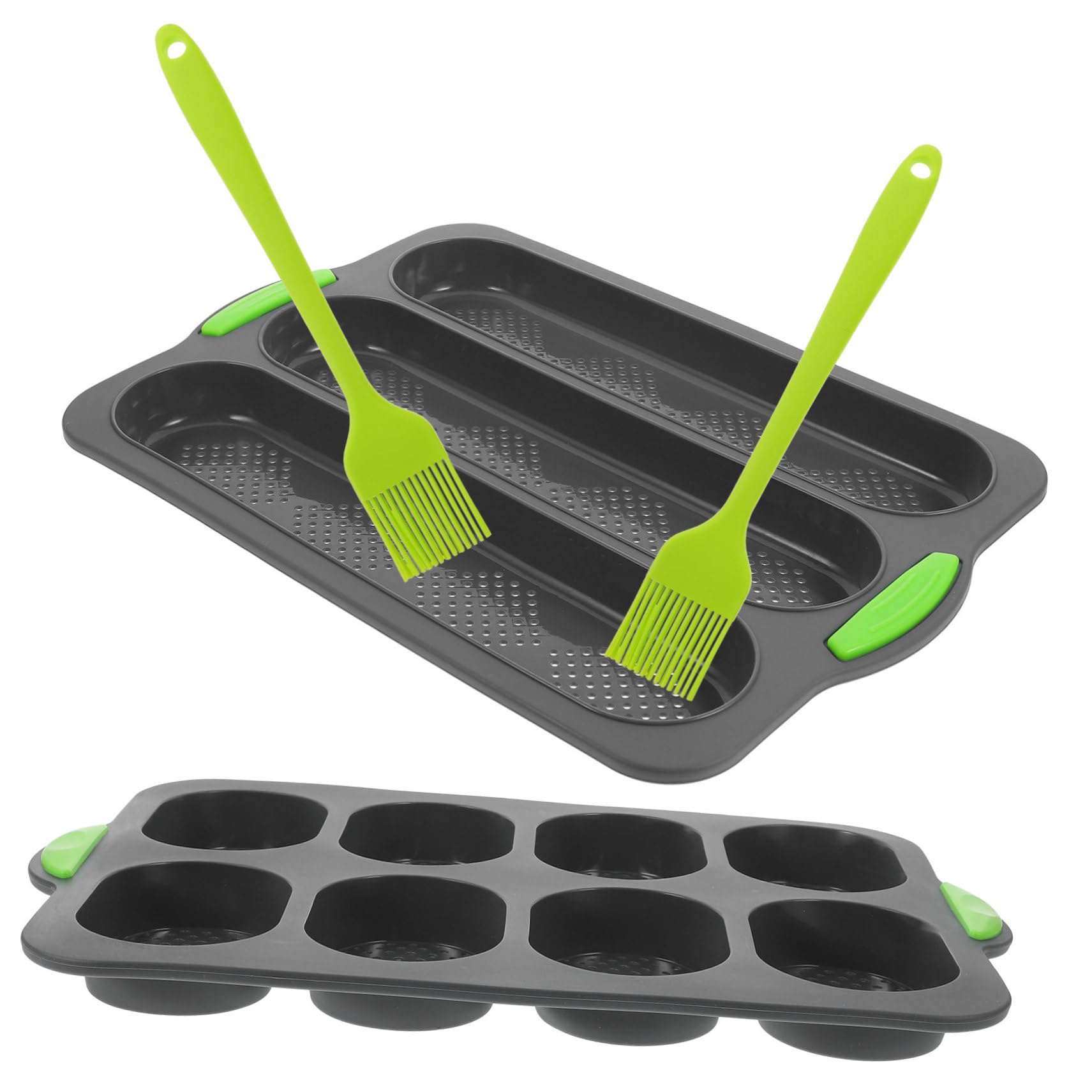 Ciieeo 1 Set French Bread Baking Mould Silicone Loaf Pan for Biscuits Loaf Baking Mould
