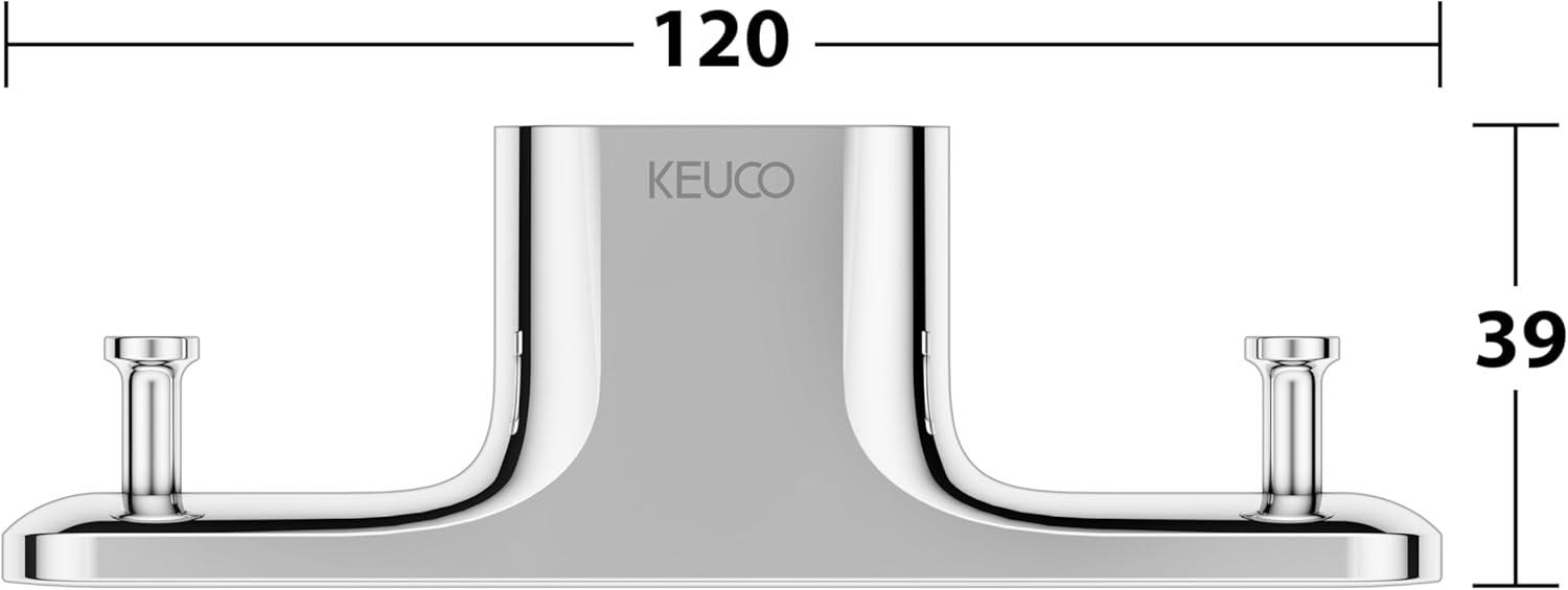 Keuco Edition 400, Double 11515010000 Hand Towel Hook Chrome-Plated