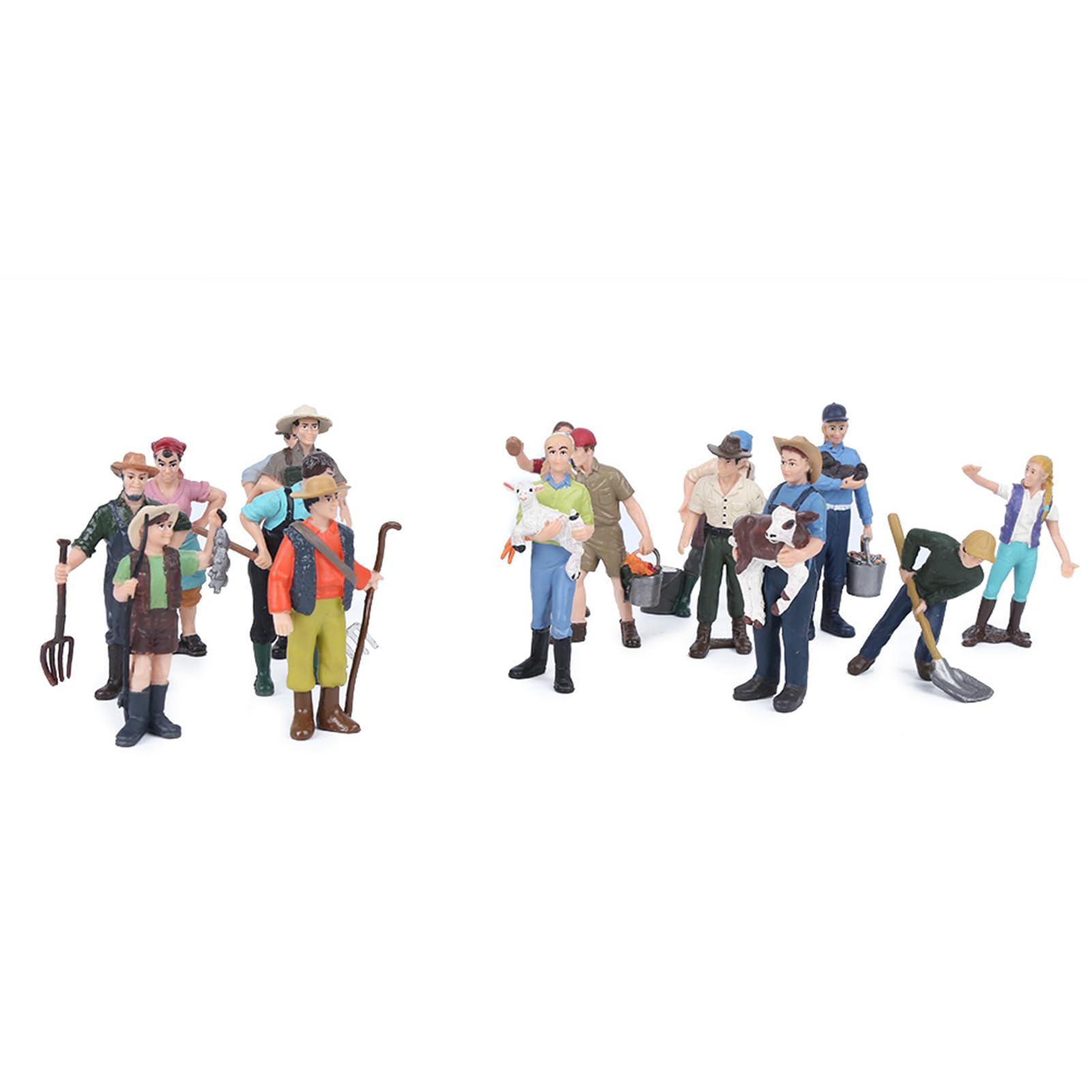 OEBUAFI 16 Pieces Exquisite Simulation Farm Character Set, Educational Role Playing Game Toy Figure, Plastic Material - Image 2