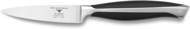 Rockingham Forge Essentials 5500 Series Paring Knife with Black POM Handles, Stainless Steel Blade, 3.5, RF-5520