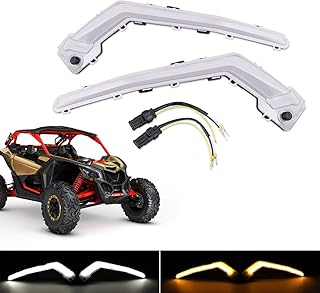 KEMIMOTO X3 Fang Lights, X3 Front Signature Light Assembly Compatible with Can Am Maverick X3 XDS XRS Max Turbo R 2017 2018 2019 2020 2021 2022 2023 OE Replace #710004994 & 710004995…