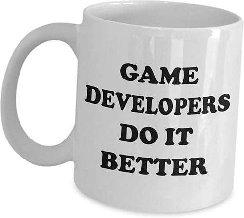 Regalos para diseñador de videojuegos – Cafetera desarrolladores Do It Better taza – taza de té divertida y bonita galardón de inspiración Gag Idea