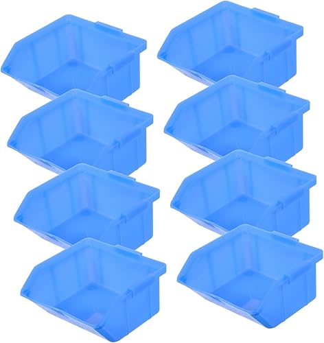 NUOBESTY Contenedores de almacenamiento apilables Organizador de piezas 8pcs Abs Organizador de oficina antiestático Almacenamiento de